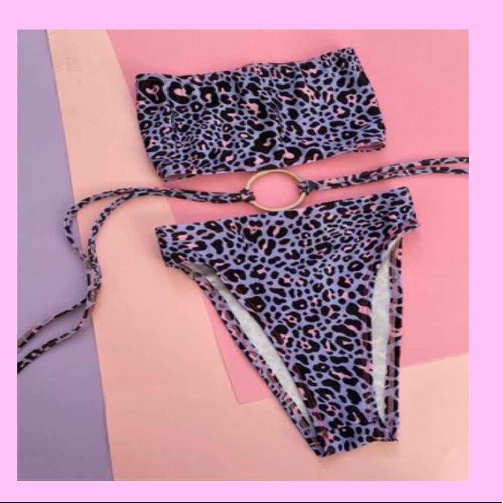Jade Clark high waisted bikini bottom in purple